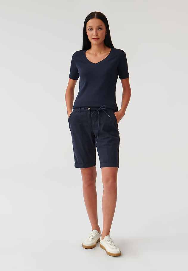 LADIES' T-SHIRT MADE FROM COTTON NOTA LADIES' T-SHIRT MADE FROM COTTON NOTA NAVY BLUE 2