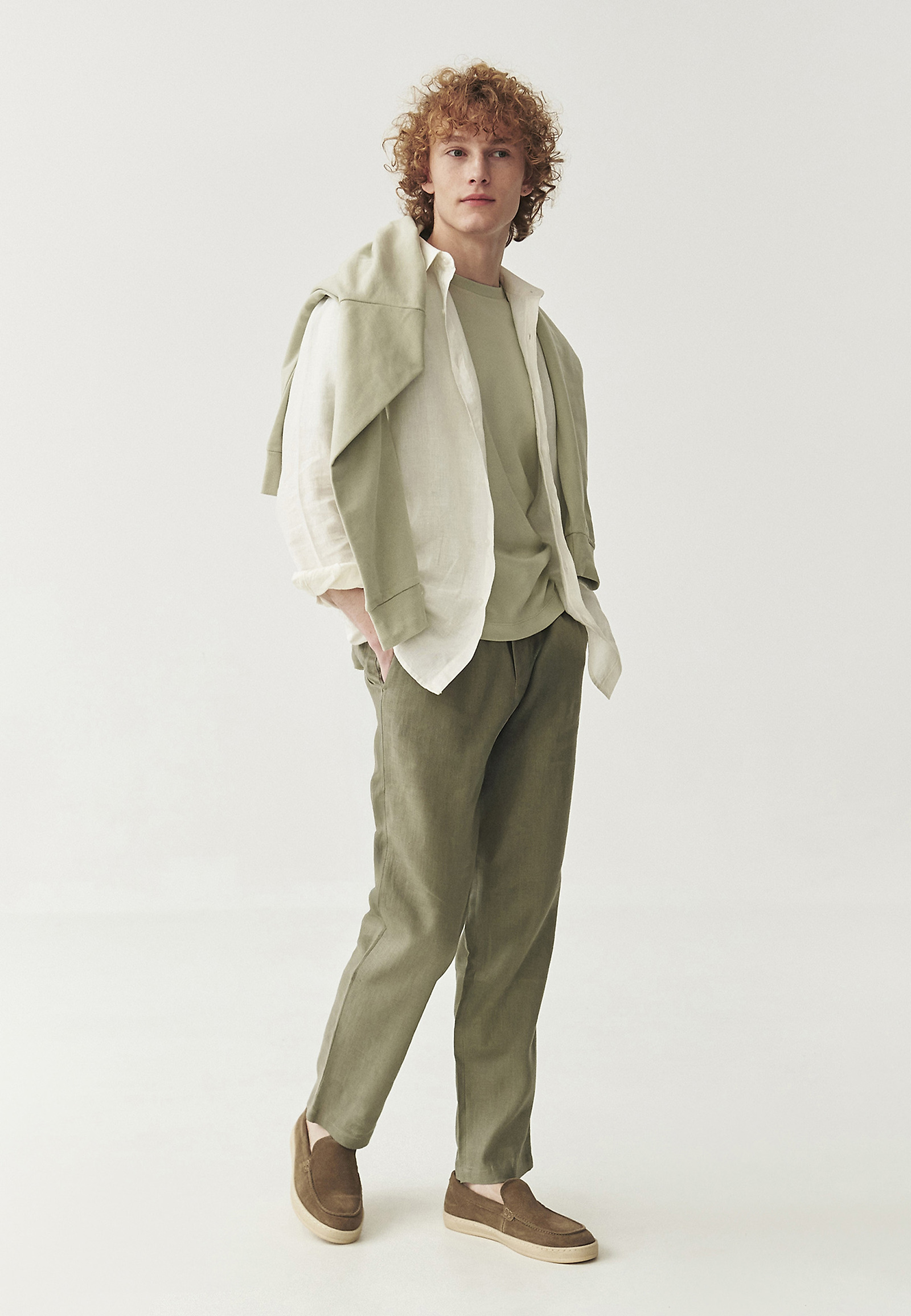 FÉRFI LINEN NADRÁG - ELIO FÉRFI LINEN NADRÁG - ELIO KHAKI 110743