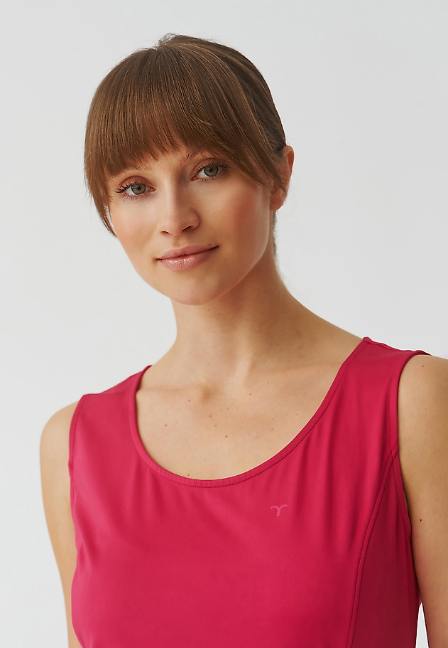DZIANINOWA BLUZKA DAMSKA BEZ RĘKAWÓW - CECILIA DZIANINOWA BLUZKA DAMSKA BEZ RĘKAWÓW - CECILIA RÓŻOWY 1