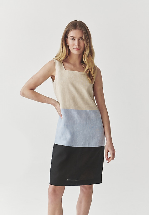 LADIES’ BREATHABLE SLEEVELESS DRESS - ROKNA 2 MULTICOLOR 2
