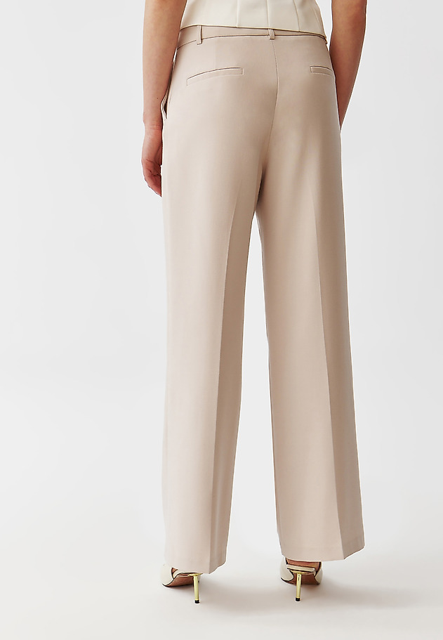 PANTALONI ELEGANȚI DE DAMĂ, DIN ȚESĂTURĂ, CU CRAC LARG - ZARIANA 1 PANTALONI ELEGANȚI DE DAMĂ, DIN ȚESĂTURĂ, CU CRAC LARG - ZARIANA 1 BEJ 3