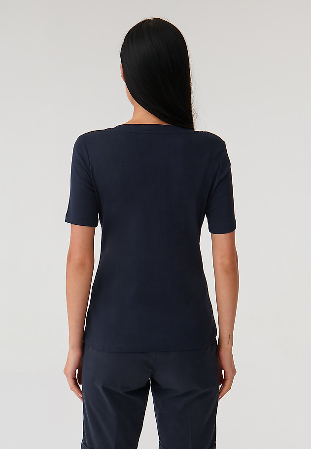 LADIES' T-SHIRT MADE FROM COTTON NOTA LADIES' T-SHIRT MADE FROM COTTON NOTA NAVY BLUE 4