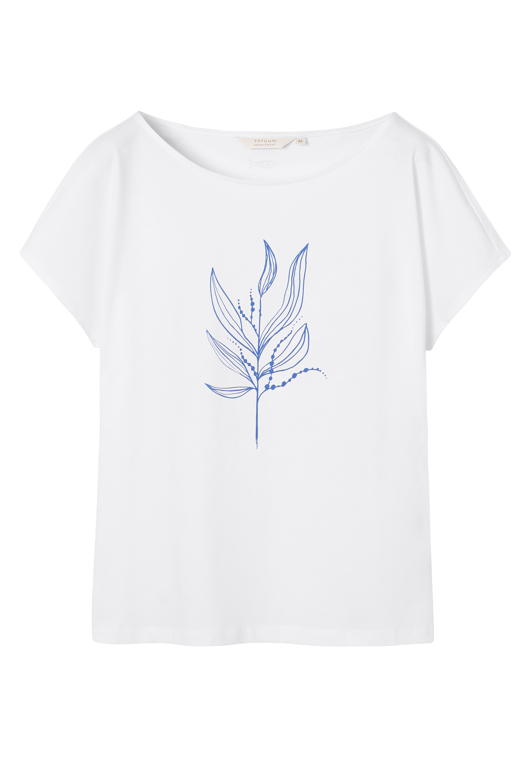 BAWEŁNIANY T-SHIRT Z NADRUKIEM - MANDENO