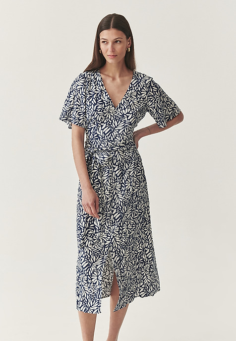 LADIES' DRESS IN LENZING™ ECOVERO™ VISCOSE - MATSE CZ BLUE 2