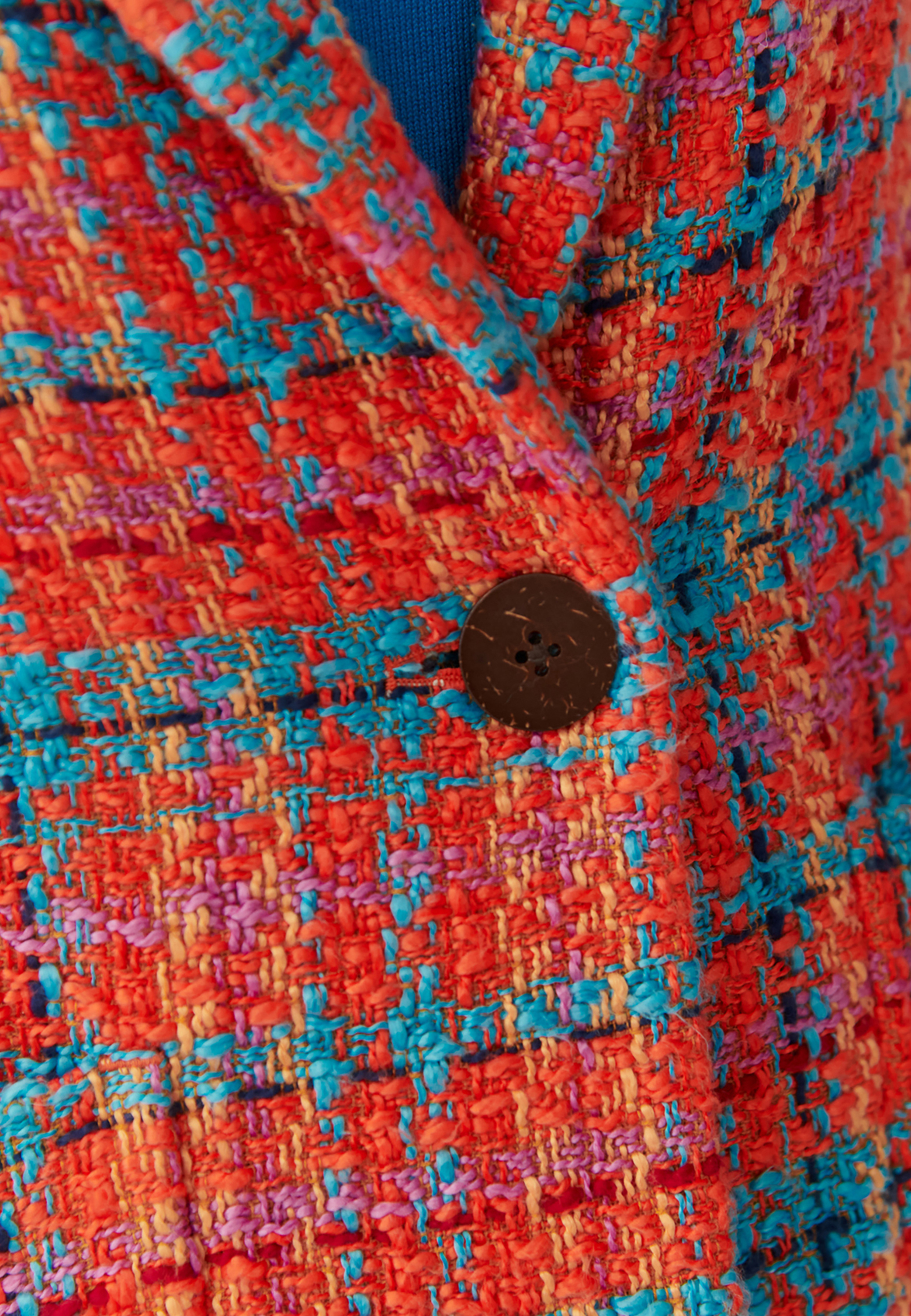 DÁMSKÝ PLÁTĚNÝ KABÁT S BAREVNÝM KOSTKOVANÝM VZOREM MILANTI VÍCEBAREVNÝ 2