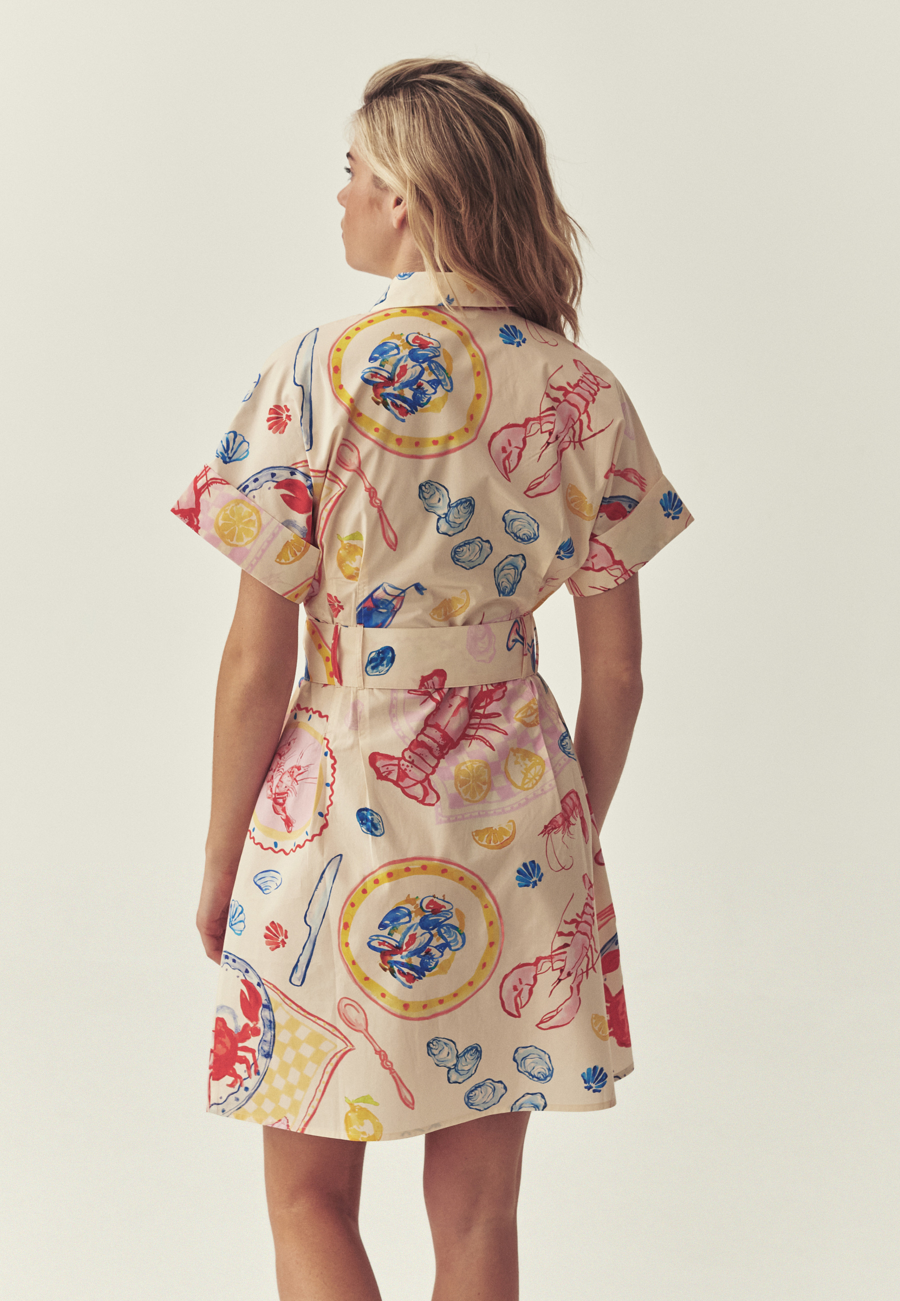 KOSZULOWA SUKIENKA Z AUTORSKIM WZOREM - LIMONA MULTIKOLOR 2