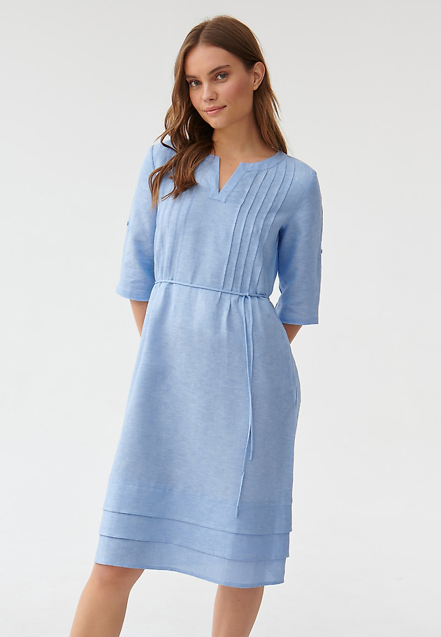 LADIES' DRESS WITH A BELT PEMO LADIES' DRESS WITH A BELT PEMO BLUE 1