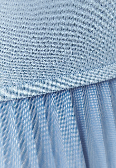 PLEATED DRESS - BELLO BLUE 2