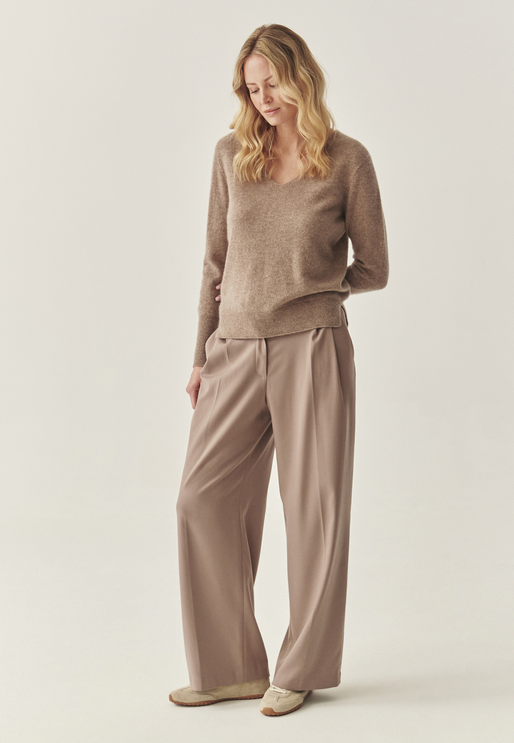 KASHMIRSKI PULOVER - ANISTON BEŽ 2