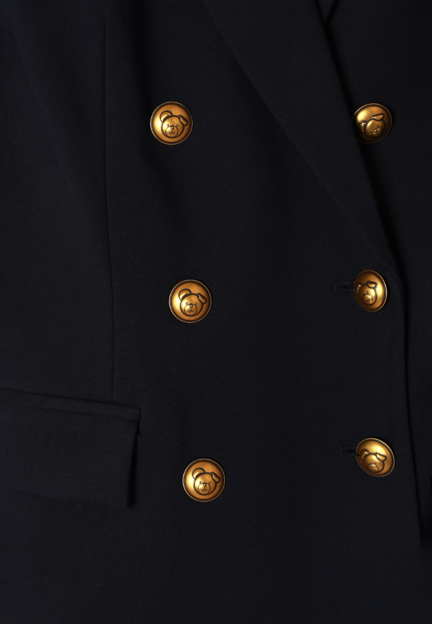 DZIANINOWY DWURZĘDOWY ŻAKIET DAMSKI — ADAMIA GRANATOWY 2