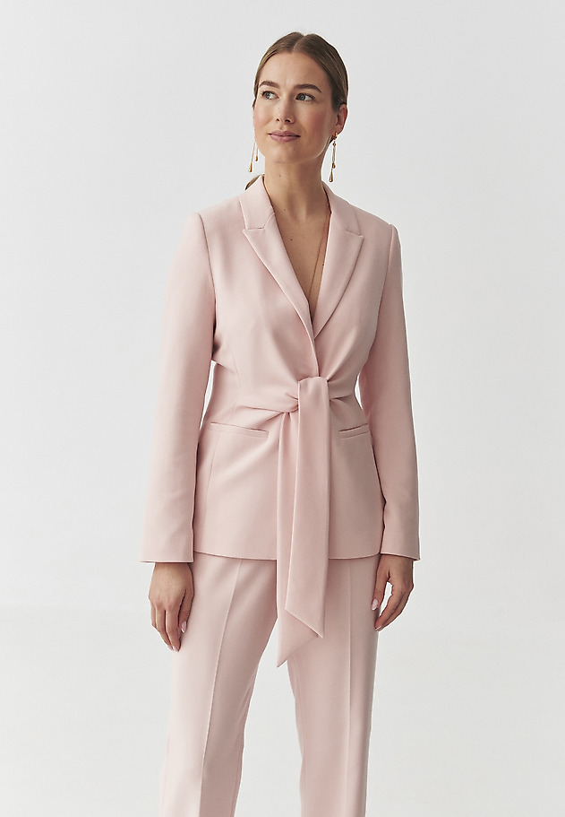 PASTEL BLAZER WITH TIE — KOALA 2 PASTEL BLAZER WITH TIE — KOALA 2 RÓŻOWY 2