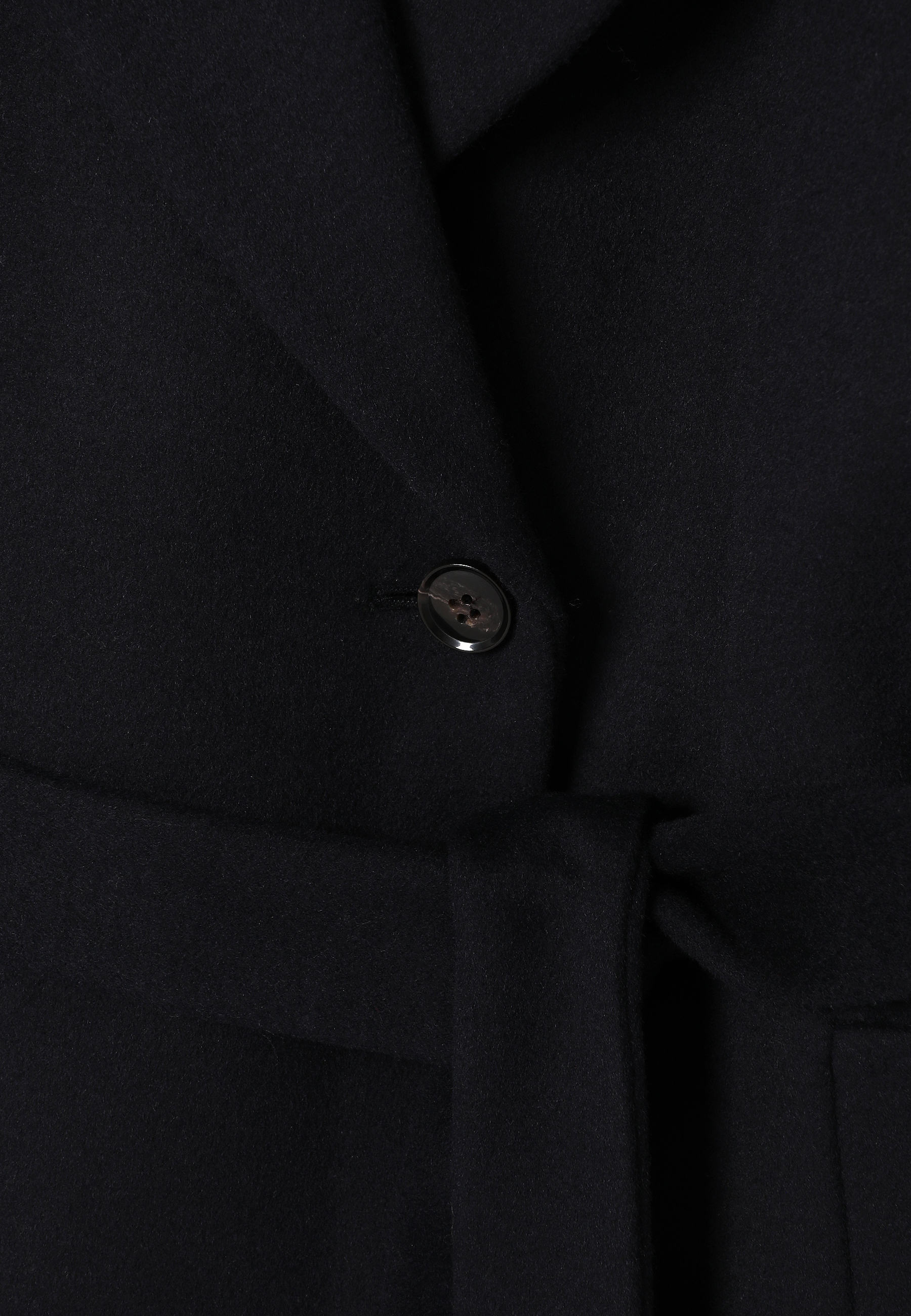 VLNENÝ KABÁT S OPASKOM - SIDE NÁMORNÍCKA MODRÁ 2