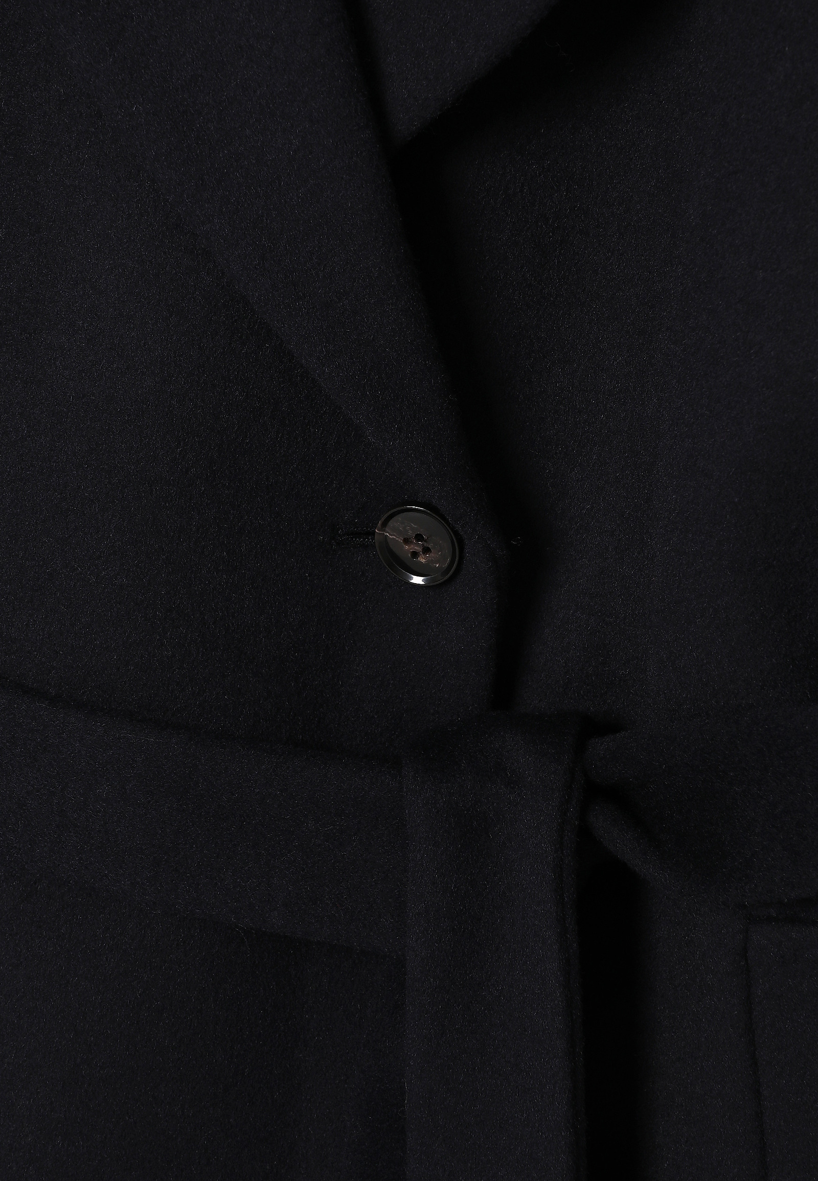 WOOL COAT WITH BELT - SIDE WOOL COAT WITH BELT - SIDE TMAVĚ MODRÁ 116486