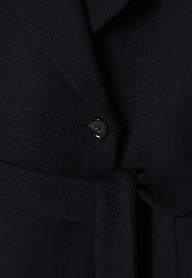WOOL COAT WITH BELT - SIDE WOOL COAT WITH BELT - SIDE TMAVĚ MODRÁ 9