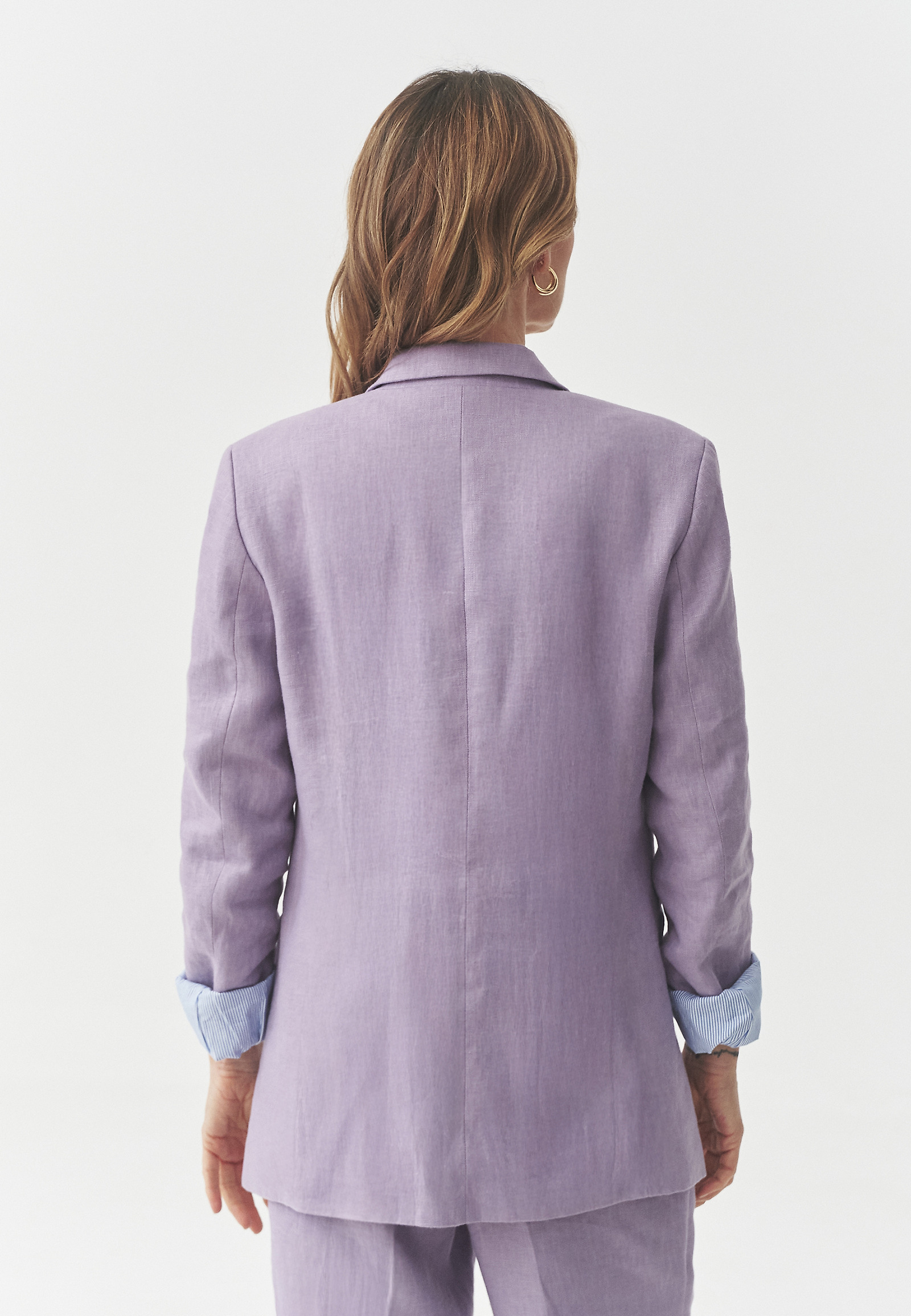 LOOSE-FITTING LINEN BLAZER - MEKO 1 LOOSE-FITTING LINEN BLAZER - MEKO 1 PURPLE 105412