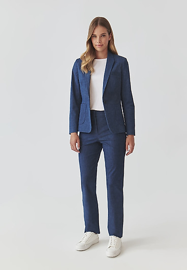 DÁMSKÉ KOSTÝMOVÉ KALHOTY Z MELANŽOVÉ TKANINY - LANKA 2 DÁMSKÉ KOSTÝMOVÉ KALHOTY Z MELANŽOVÉ TKANINY - LANKA 2