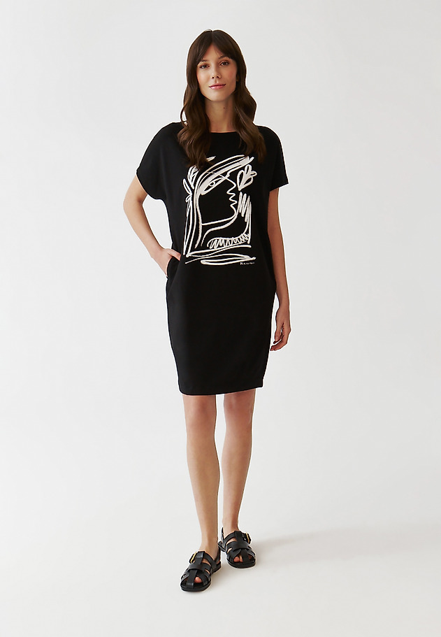 LADIES’ DRESS WITH LINEAR PRINT - KLARA LADIES’ DRESS WITH LINEAR PRINT - KLARA CZARNY 2