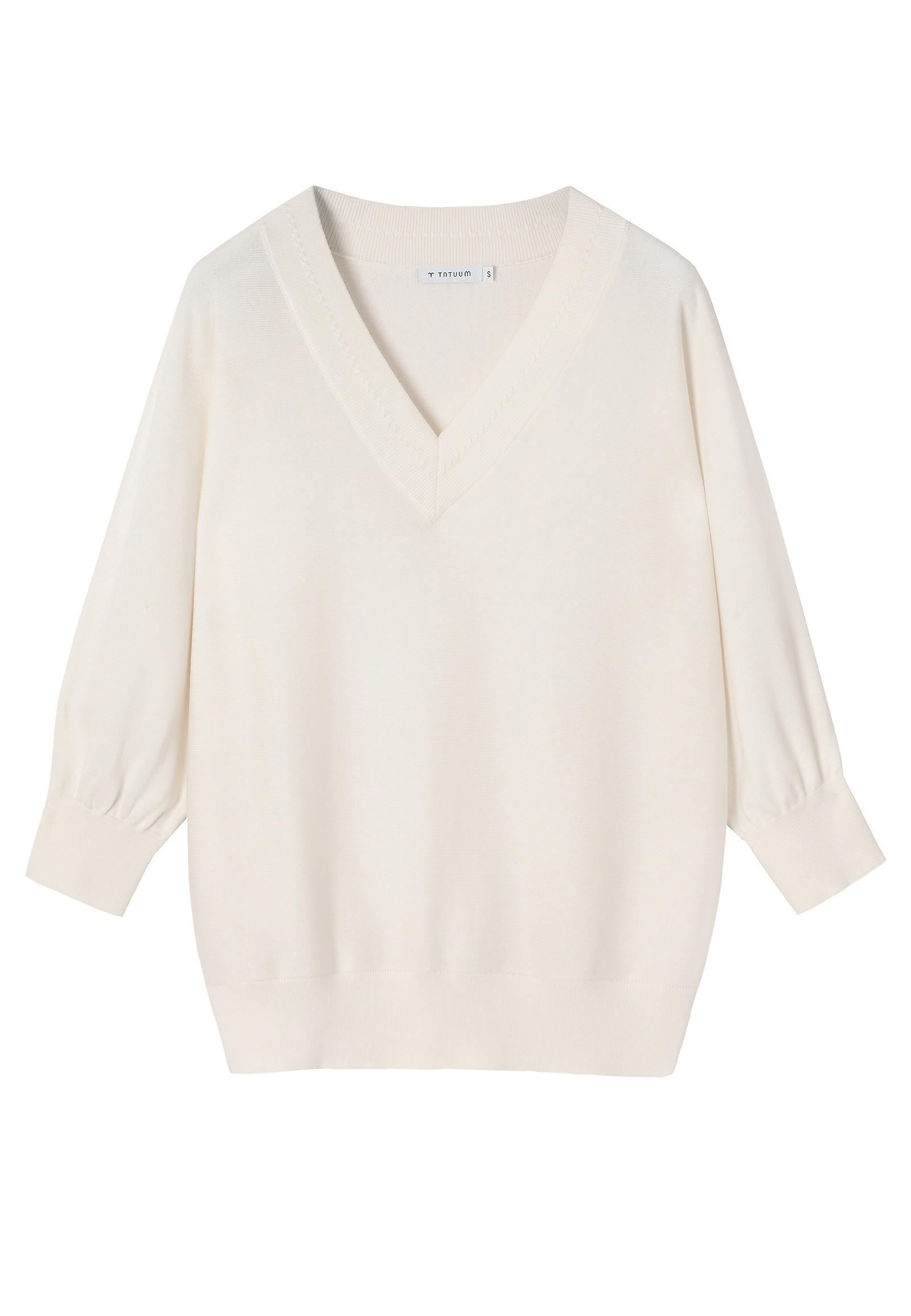 SWEATER MOALE FĂCUT DINTR-O COMBINARE DE BUMBAC RESPIRABIL - ASEL SWEATER MOALE FĂCUT DINTR-O COMBINARE DE BUMBAC RESPIRABIL - ASEL ECRU 113745