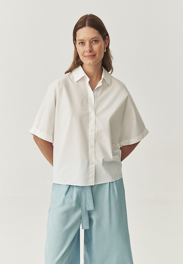 LOOSE-FITTING COTTON SHIRT - ZORIA LOOSE-FITTING COTTON SHIRT - ZORIA BIAŁY 2