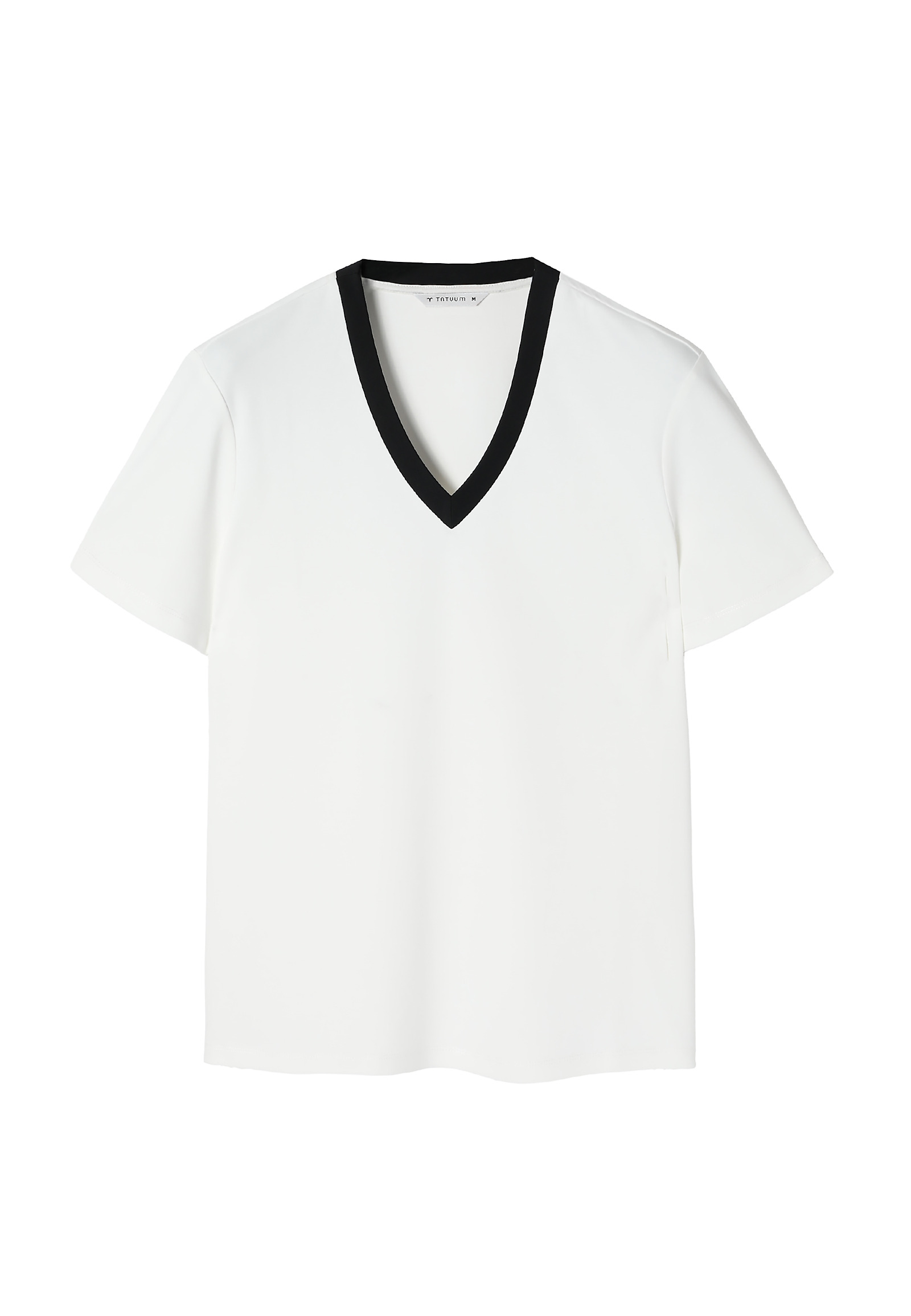 BAWEŁNIANA BLUZKA DAMSKA Z DEKOLTEM W SEREK - SALEMA BAWEŁNIANA BLUZKA DAMSKA Z DEKOLTEM W SEREK - SALEMA ECRU 98666