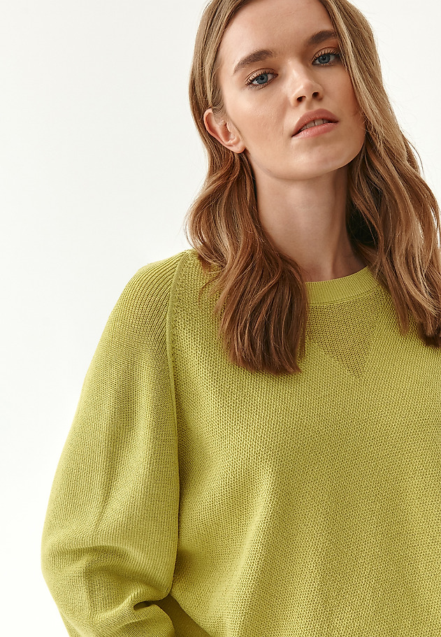 LOOSELY TAILORED LADIES' SWEATER AZALI LOOSELY TAILORED LADIES' SWEATER AZALI GREEN 4