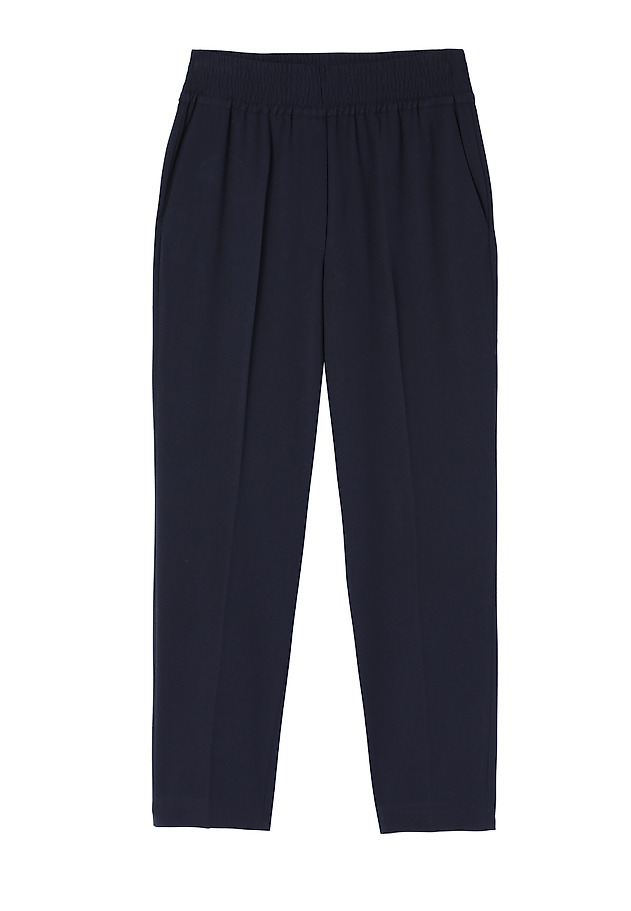 LADIES’ TROUSERS WITH SEWN-IN ELASTIC AROUND THE WAIST - MILTI 1 LADIES’ TROUSERS WITH SEWN-IN ELASTIC AROUND THE WAIST - MILTI 1 NAVY BLUE 4
