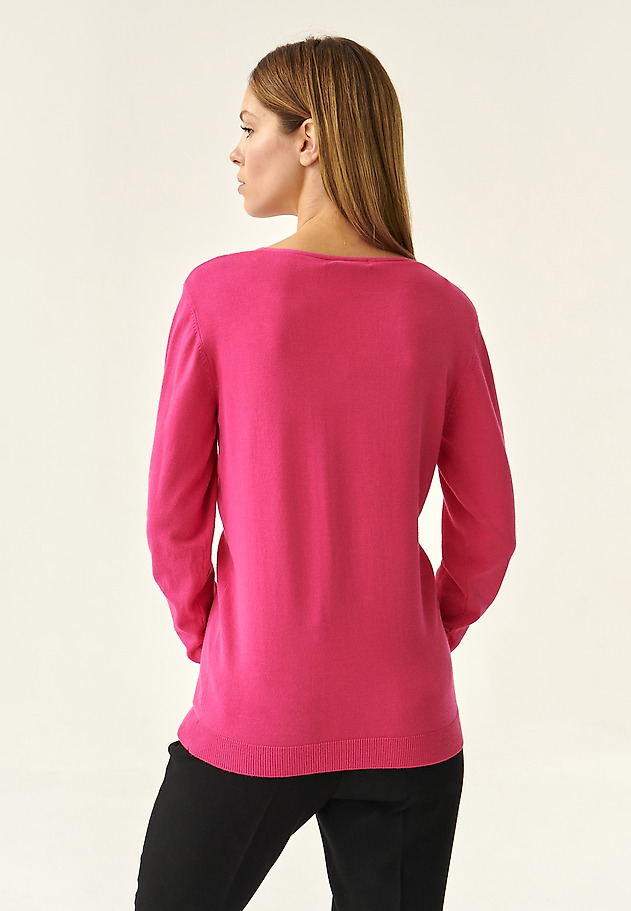 LADIES' CLASSIC SWEATER TESSA LADIES' CLASSIC SWEATER TESSA RÓŻOWY 4