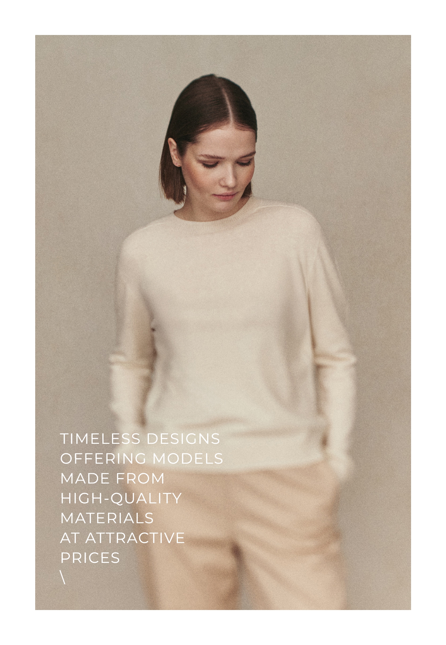 WEŁNIANY SWETER Z DŁUGIM RĘKAWEM - ROSSA BIAŁY 2