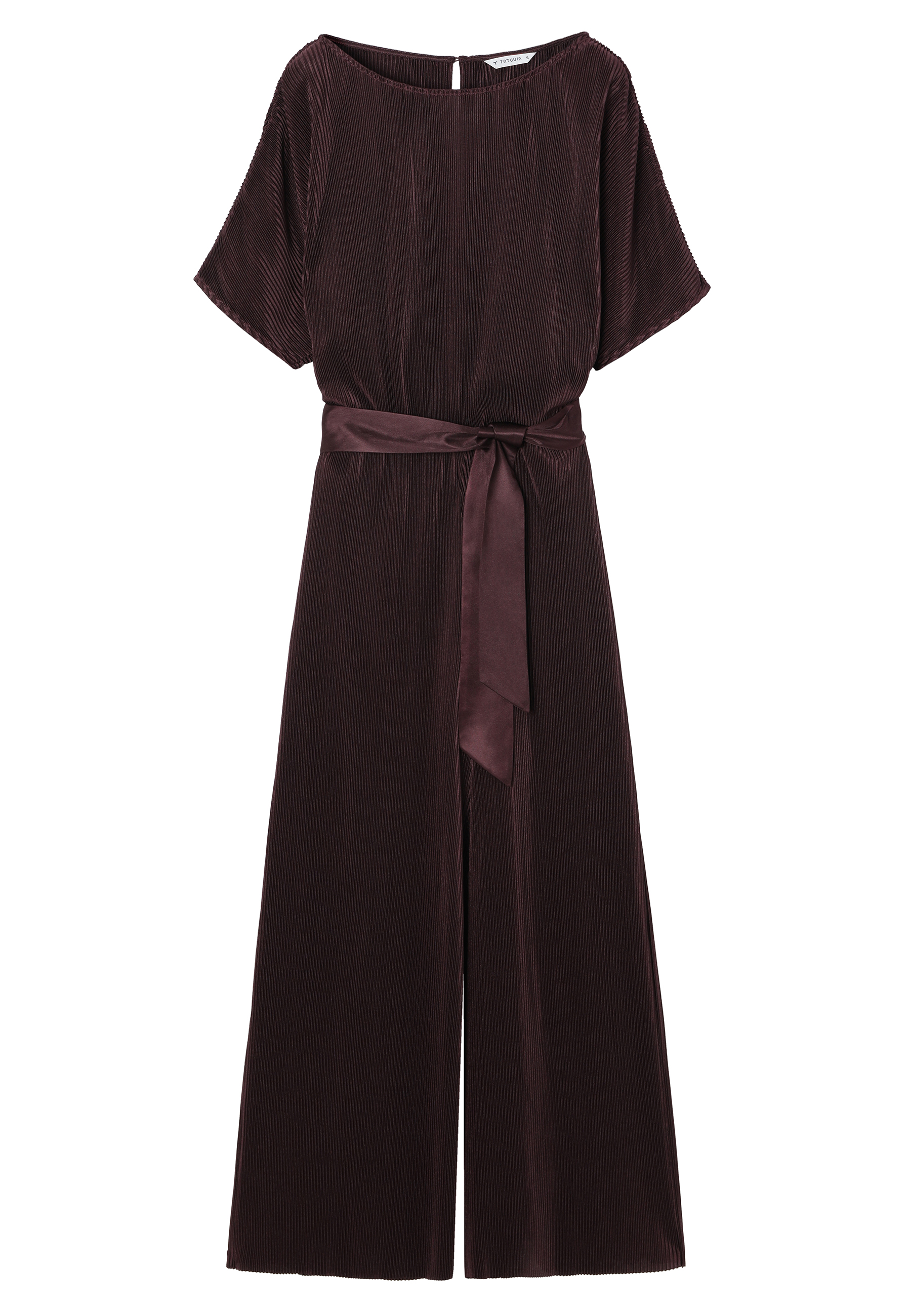 BURGUNDY ŠIROKOKRAJNE JUMPSUITE - MILOUTI RDEČA 2