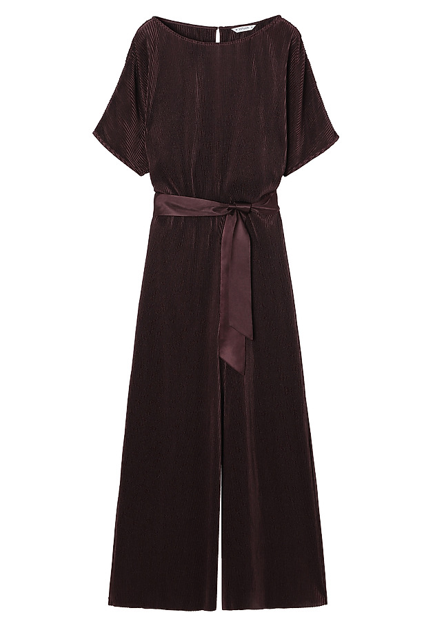 BORDOWY KOMBINEZON Z SZEROKĄ NOGAWKĄ - MILOUTI BORDOWY KOMBINEZON Z SZEROKĄ NOGAWKĄ - MILOUTI CZERWONY 9