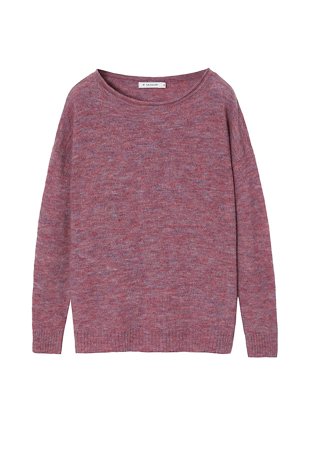 CLASSIC LADIES' JUMPER WITH BOAT NECKLINE — FLUFKO CLASSIC LADIES' JUMPER WITH BOAT NECKLINE — FLUFKO FIOLETOWY 6