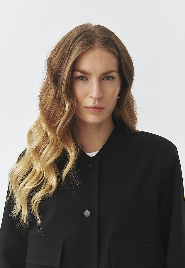 LADIES' WOVEN BOMBER JACKET — BOMBI LADIES' WOVEN BOMBER JACKET — BOMBI CZARNY 5