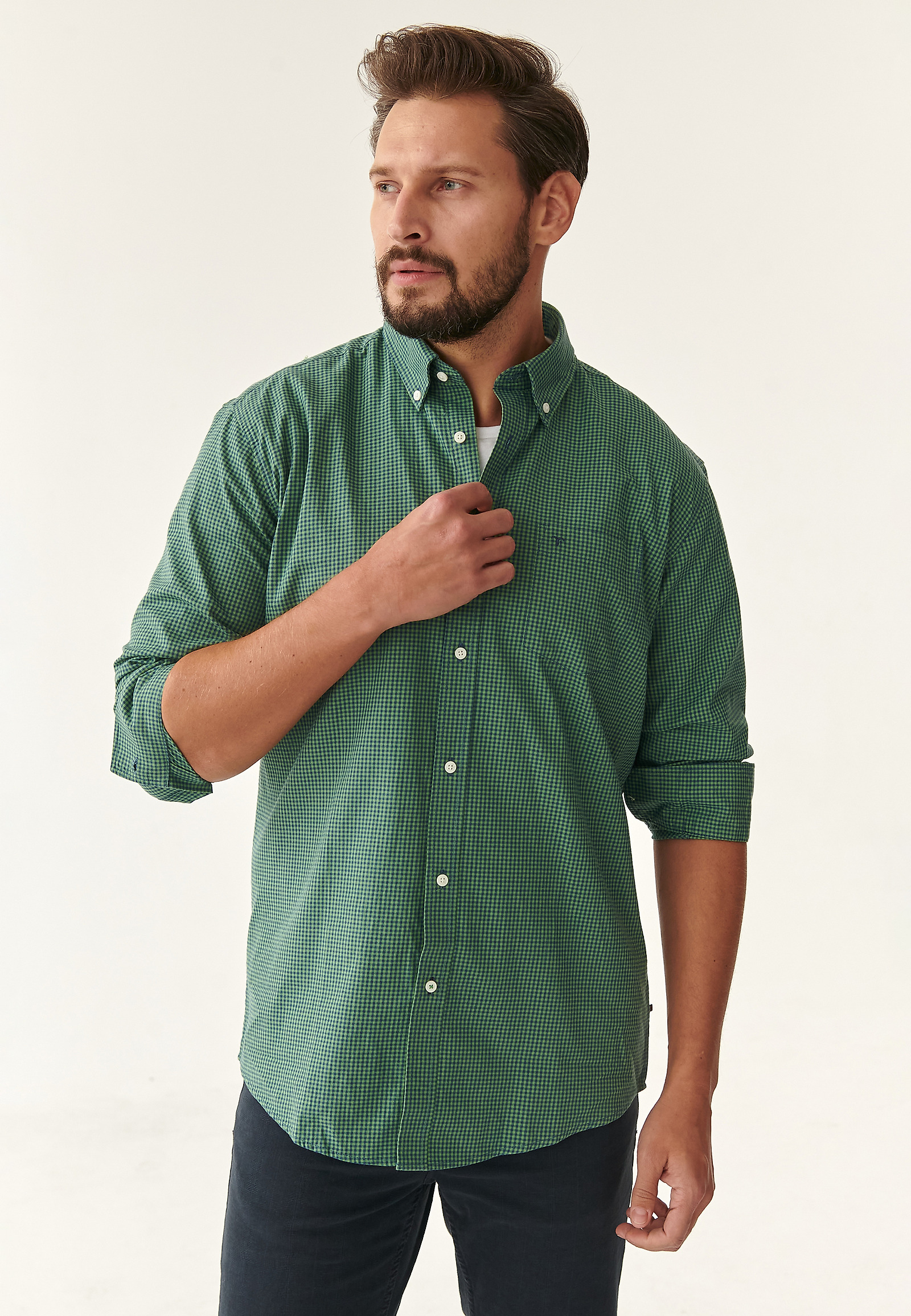 KOSZULA MĘSKA CHARLES 2 CLASSIC KOSZULA MĘSKA CHARLES 2 CLASSIC ZIELONY 84267