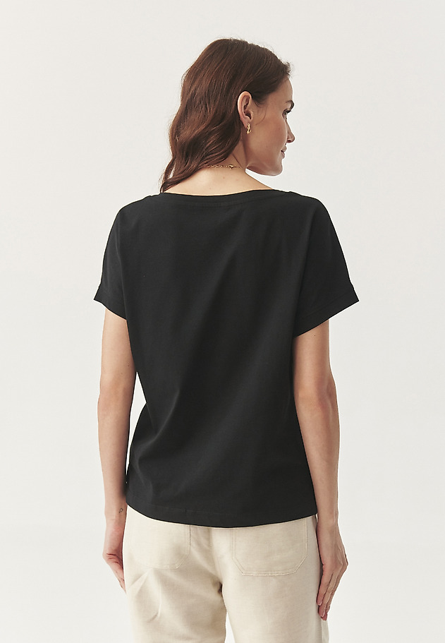 BAWEŁNIANY T-SHIRT - ANOKO BAWEŁNIANY T-SHIRT - ANOKO CZARNY 4