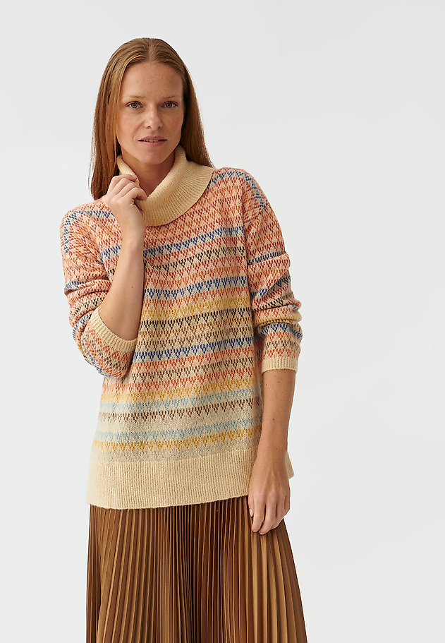 LADIES’ PATTERNED TURTLENECK SWEATER ZAKARDO LADIES’ PATTERNED TURTLENECK SWEATER ZAKARDO MULTICOLOR 3