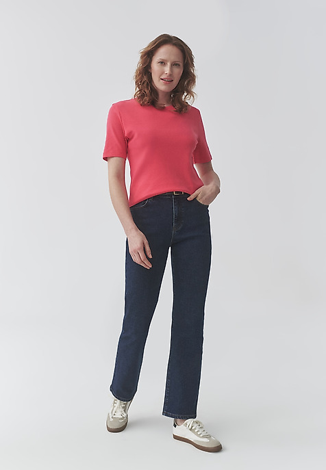 LADIES' COTTON T-SHIRT - KIRI 1 RED 2