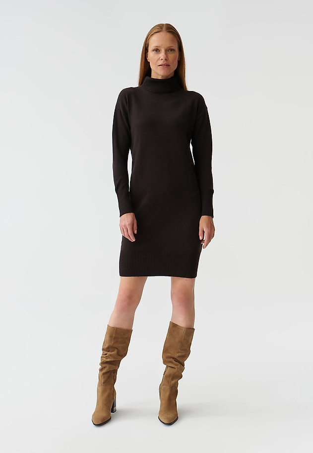 LADIES’ DRESS WITH LONG SLEEVE AND TURTLENECK ELISA LADIES’ DRESS WITH LONG SLEEVE AND TURTLENECK ELISA BRĄZOWY 1