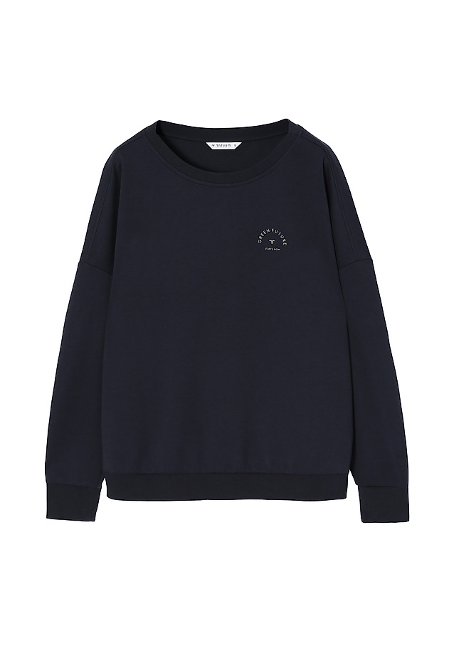 LADIES' KNITTED SWEATSHIRT WITH A ROUND NECKLINE - YOLANDA LADIES' KNITTED SWEATSHIRT WITH A ROUND NECKLINE - YOLANDA GRANATOWY 6