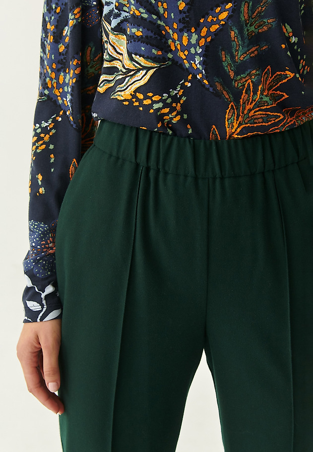 LADIES' PRESSED-CREASE TROUSERS LUNO LADIES' PRESSED-CREASE TROUSERS LUNO GREEN 4