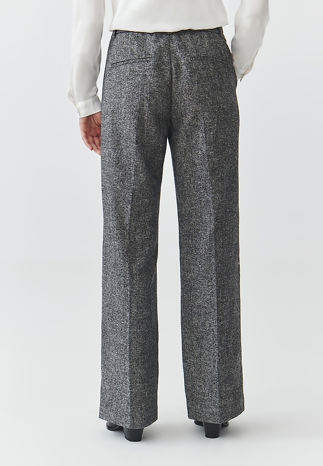 LADIES' FABRIC TROUSERS WITH EDGE AND WIDE LEG — RELAKINA LADIES' FABRIC TROUSERS WITH EDGE AND WIDE LEG — RELAKINA MULTICOLOR 3