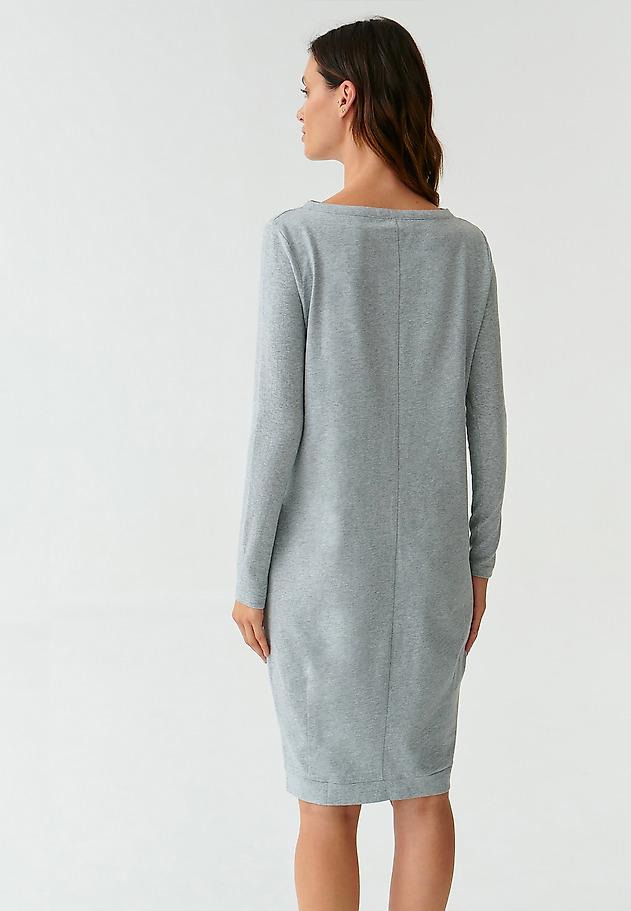 LADIES’ DRESS WITH WATER NECKLINE - AWERIKA LADIES’ DRESS WITH WATER NECKLINE - AWERIKA SZARY 3