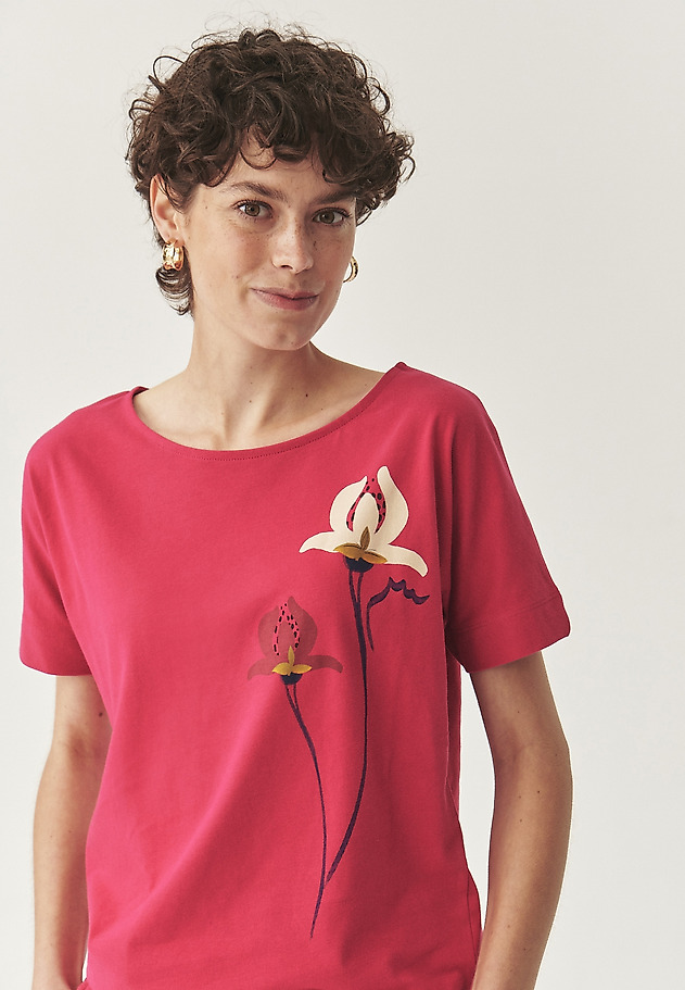 BAWEŁNIANY T-SHIRT Z NADRUKIEM - LALI BAWEŁNIANY T-SHIRT Z NADRUKIEM - LALI RÓŻOWY 4