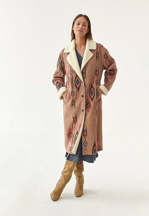 NŐI ETNIKAI STÍLUSÚ KABÁT - NERO TÖBBSZÍNŰ 2