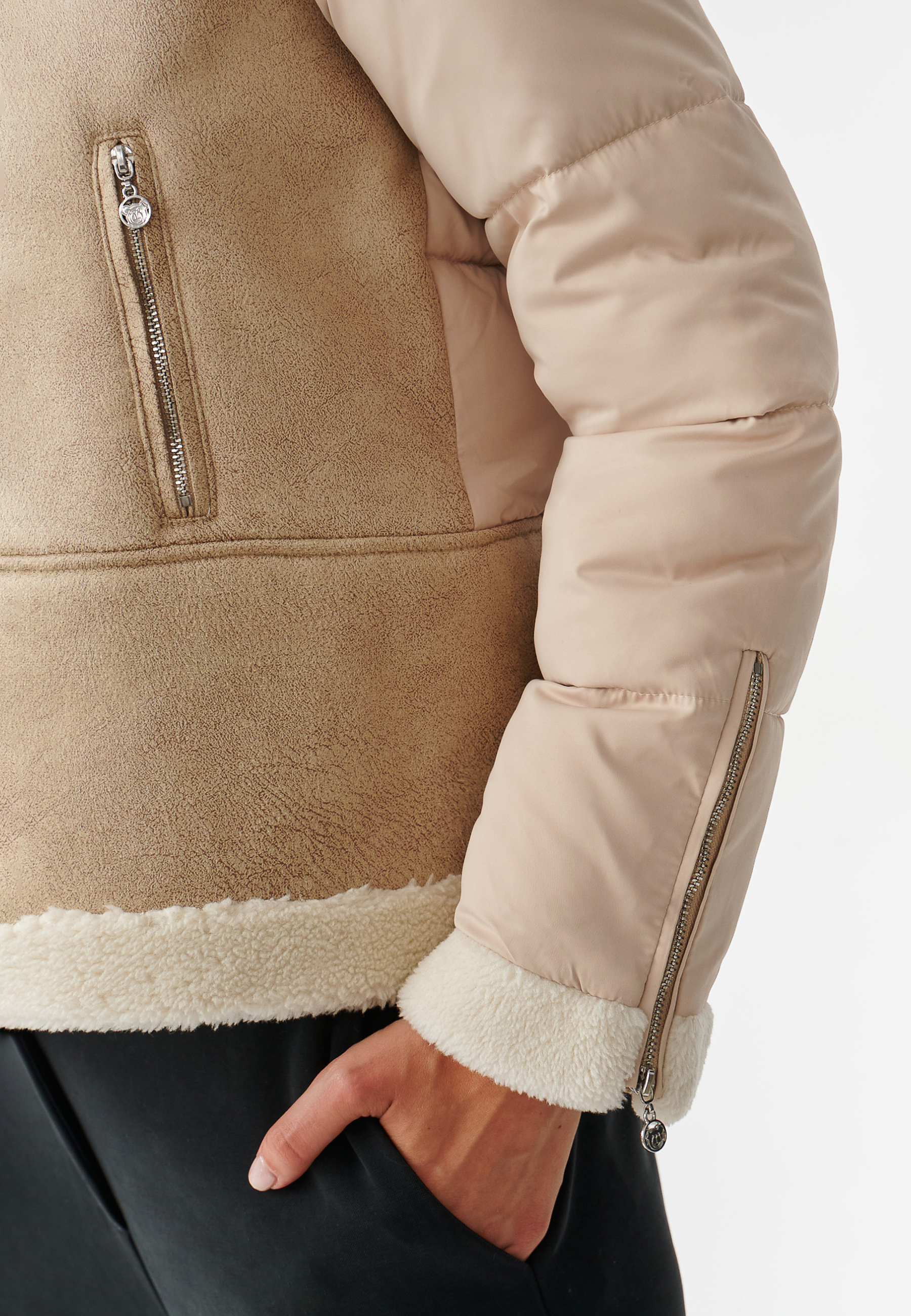 STYLOWA JESIENNO-ZIMOWA KURTKA DAMSKA MARKANIKA BEŻOWY 2