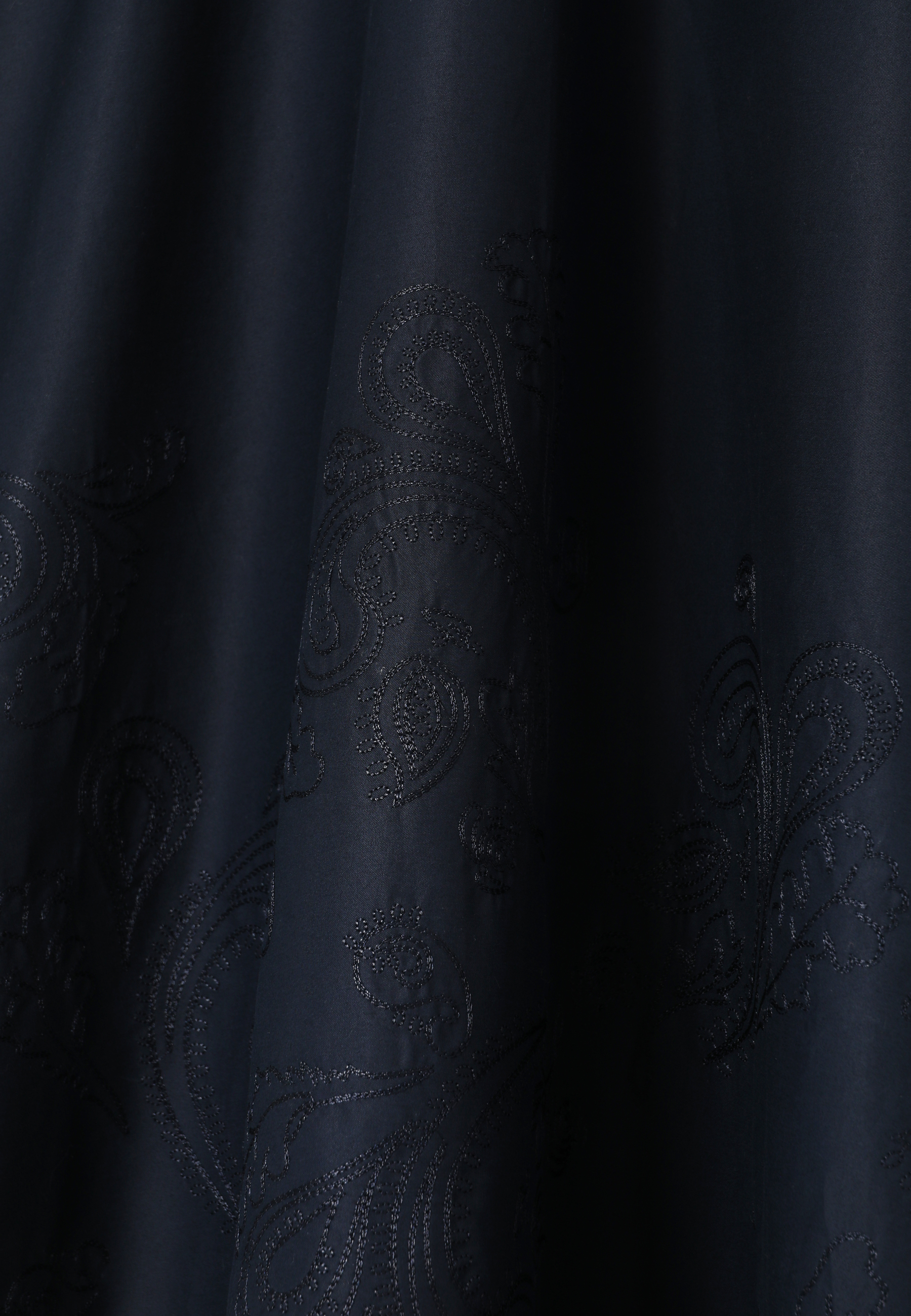 BAWEŁNIANA SPÓDNICA MIDI - MORA GRANATOWY 2