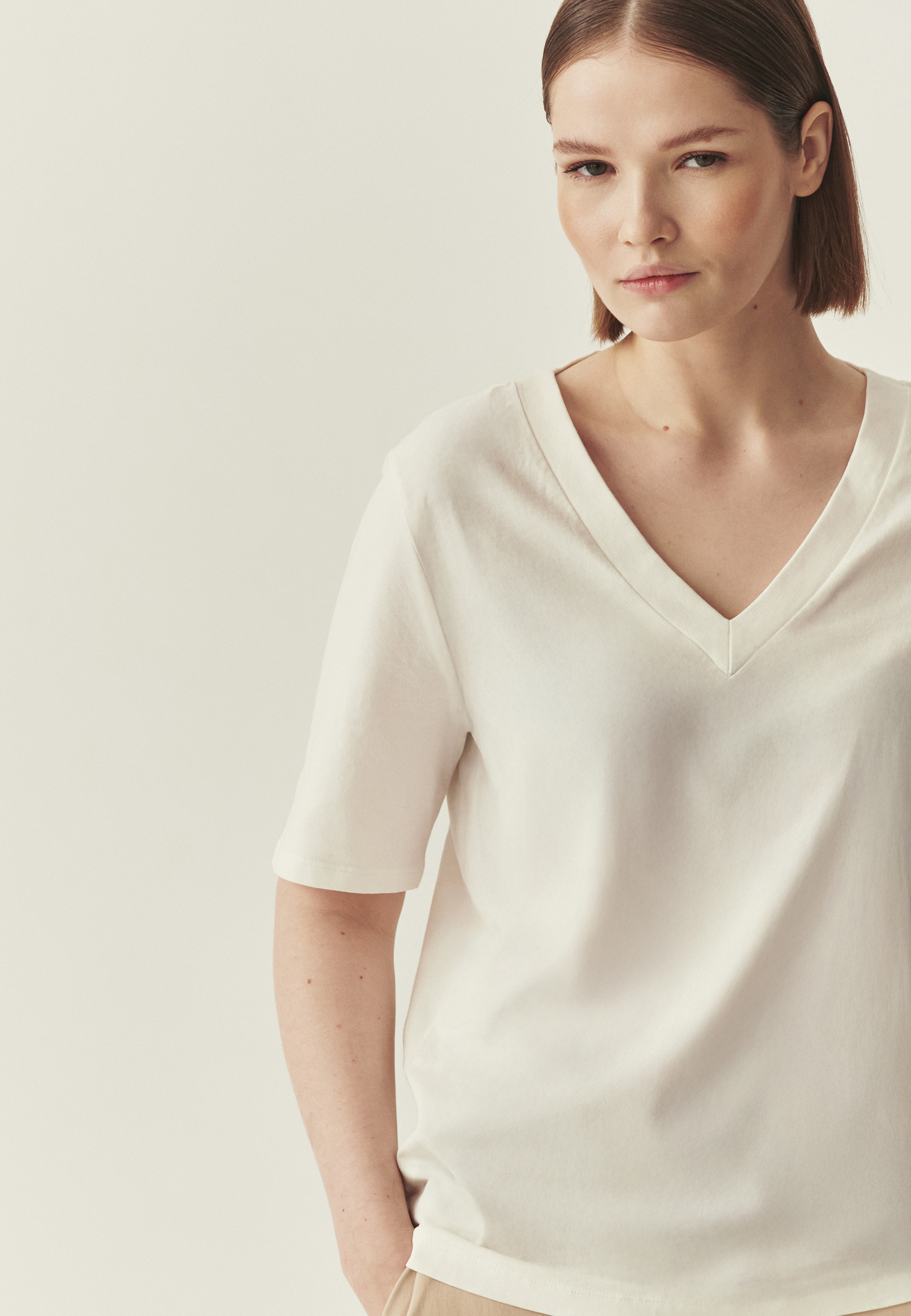 SWOBODNA BLUZKA Z BAWEŁNY - RABA BIAŁY 2