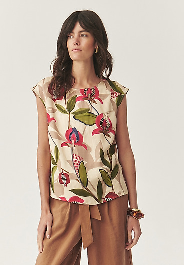 WZORZYSTA BLUZKA Z WISKOZY - RAELA 2 WZORZYSTA BLUZKA Z WISKOZY - RAELA 2