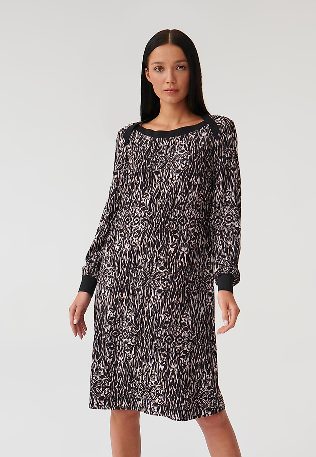 LADIES’ PATTERNED DRESS WITH A LONG SLEEVE SINCO LADIES’ PATTERNED DRESS WITH A LONG SLEEVE SINCO MULTICOLOR 1