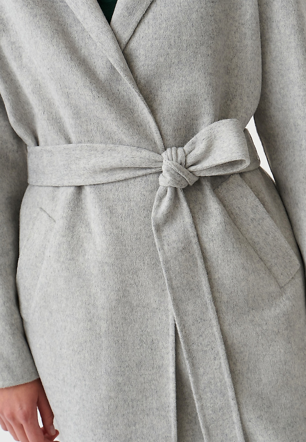 LADIES’ COAT WITH A TIE MOZA 1 LADIES’ COAT WITH A TIE MOZA 1 SZARY 6
