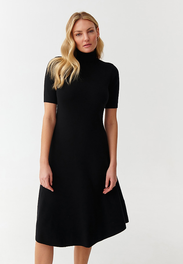 LADIES’ MIDI DRESS WITH A TURTLENECK - KIOMI LADIES’ MIDI DRESS WITH A TURTLENECK - KIOMI BLACK 2